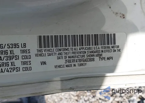 2015 Ram Promaster City Tradesman from USA, damaged, VIN ZFBERFAT8F6A03618